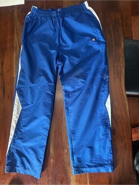 Champion Men’s Royal Blue Track Pants with White Side Panels
